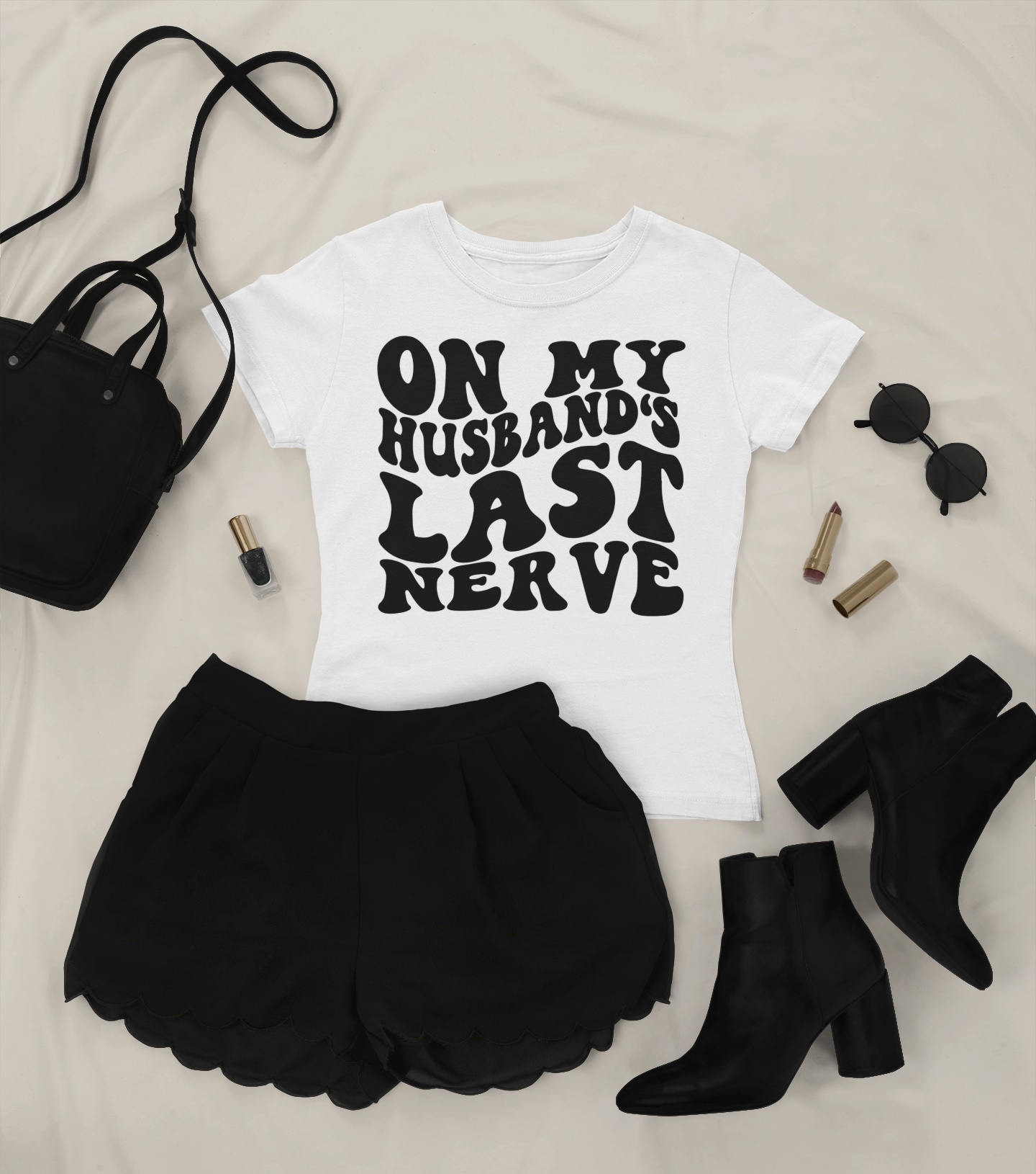 "On My Husband's Last Nerve" Tee Shirt
